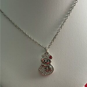 Set: Brighton Snowman Necklace and matching earrings.